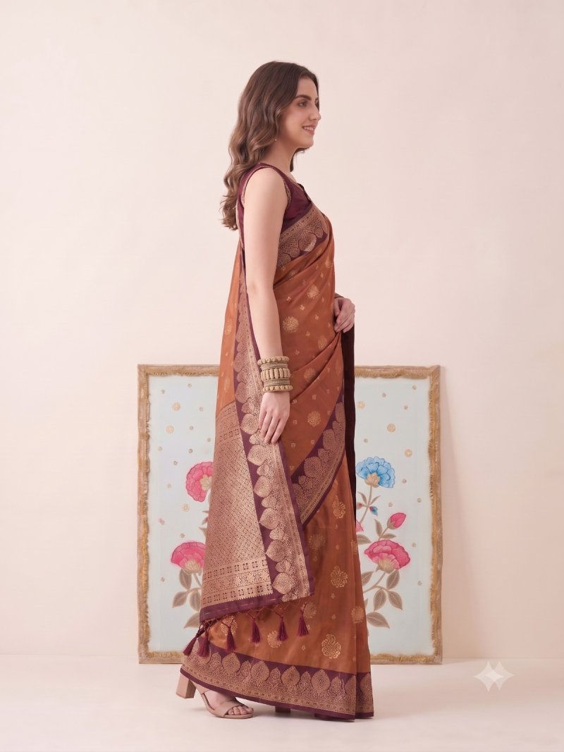 Devanshi By Ast Silk Fabric Elegant Border Saree